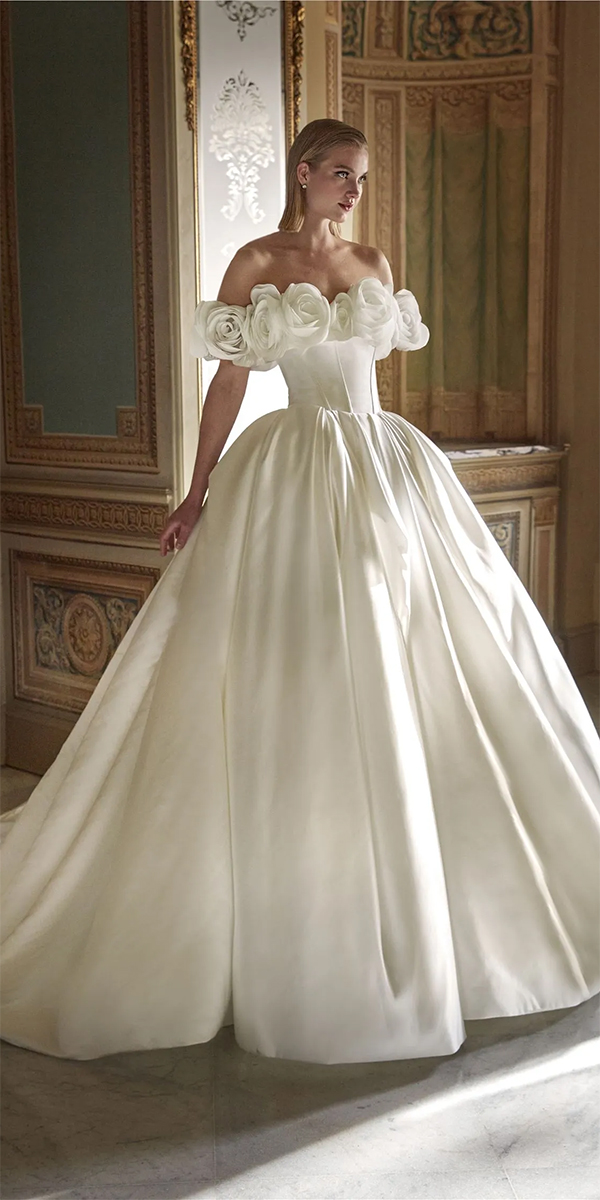 trendy wedding dresses simple ball gown strapless neckline pronovias