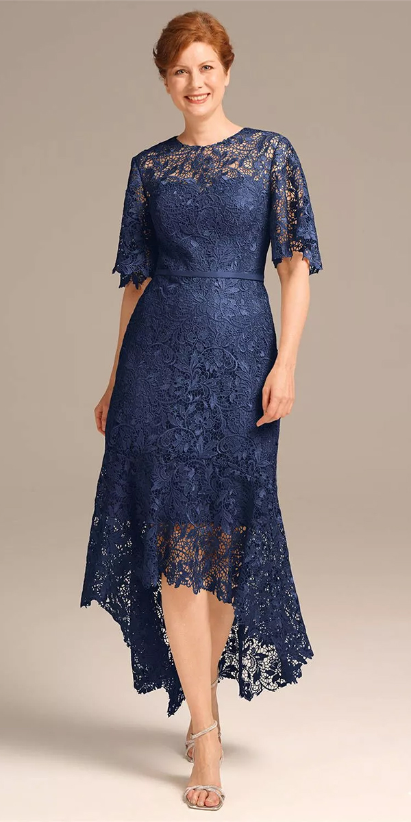 country mother of the bride dress lace navy awbridal