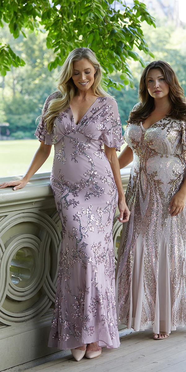 country mother of the bride dress long floral sequins rmrichards