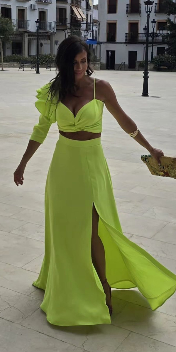 country mother of the bride dress simple sexy summer yellow carlaruiz