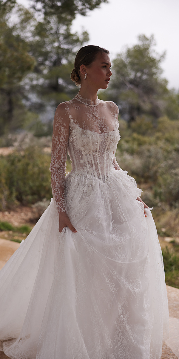 eva lendel less is more v collection lace with long sleeves visage