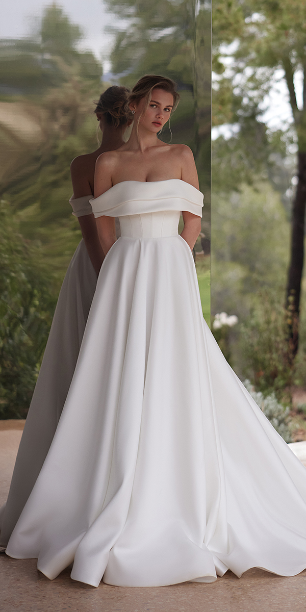 eva lendel less is more v collection simple off the shoulder mori