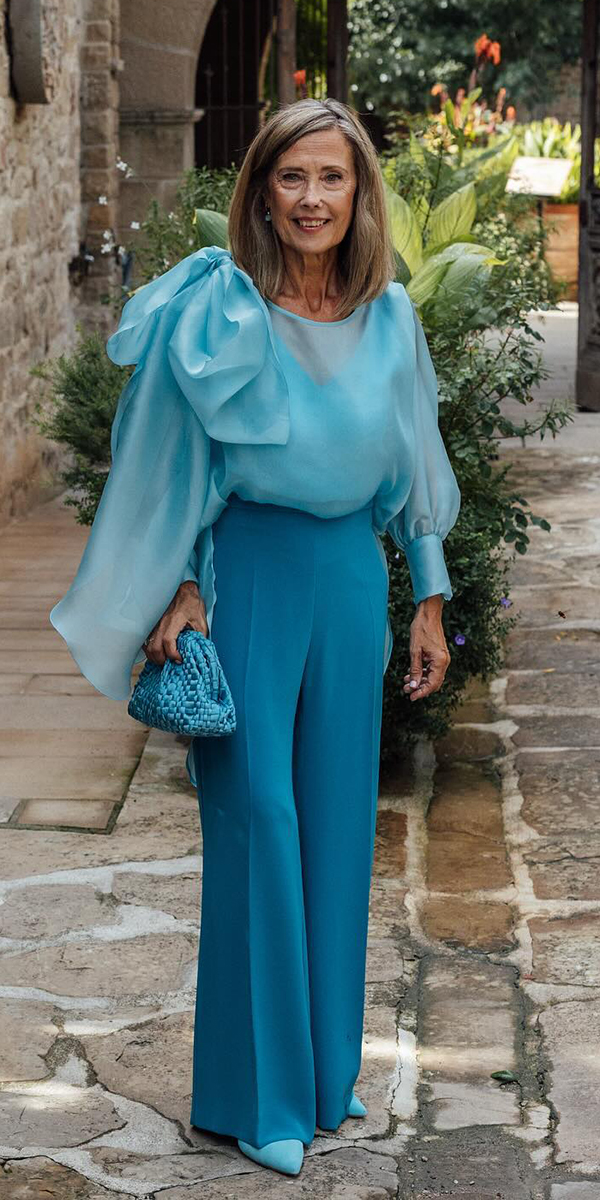 long mother of the bride dresses jumpsuits blue kinvitadas