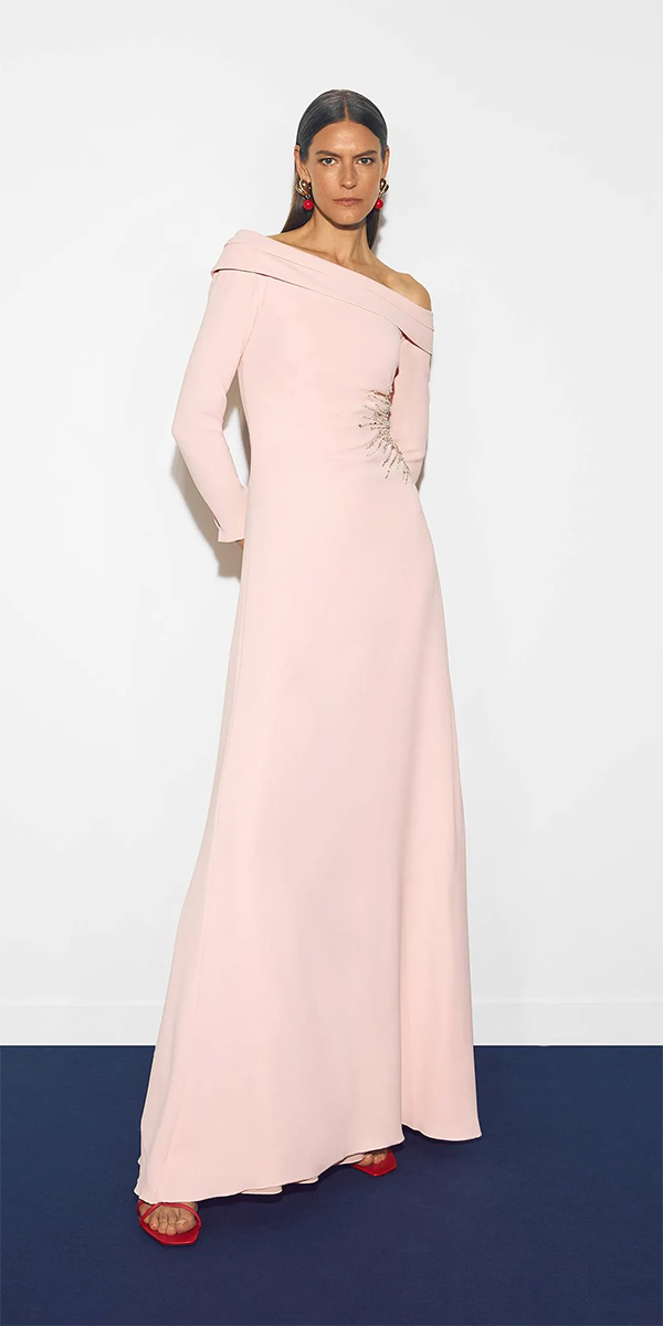 long mother of the bride dresses pink simple pronovias