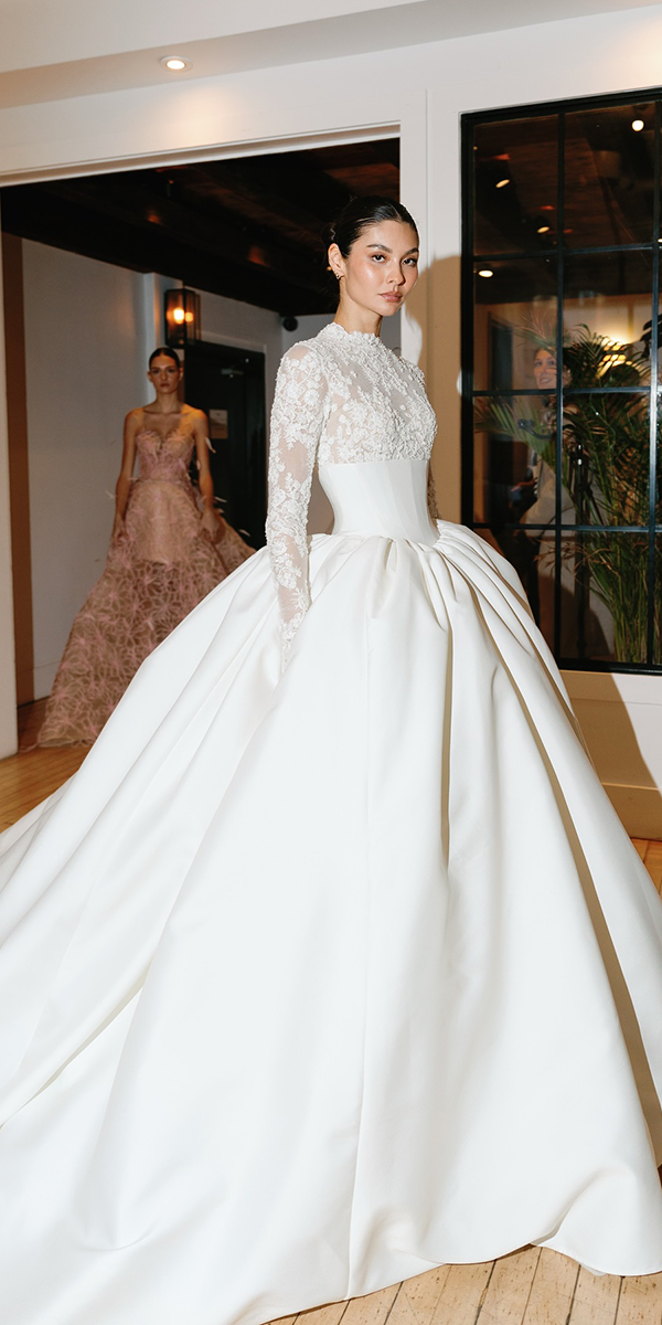 modest wedding dresses with long sleeves lace nicolefeiciacouture