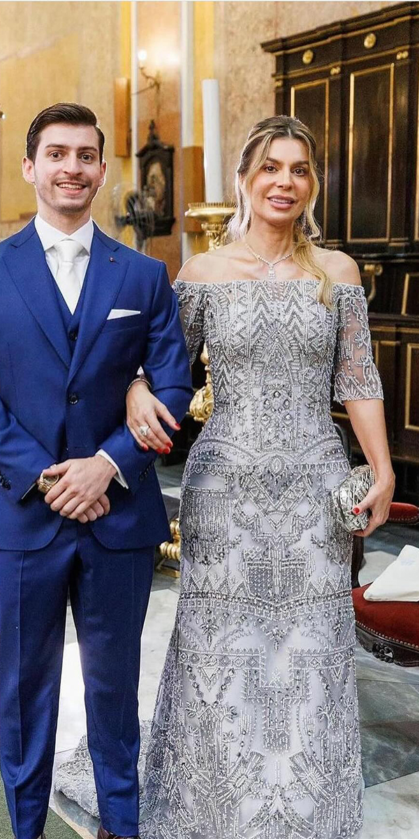 mother of the groom dresses silver vintage beaded paulodolce