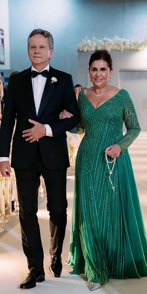 mother of the groom dresses with long sleeves green paulodolce