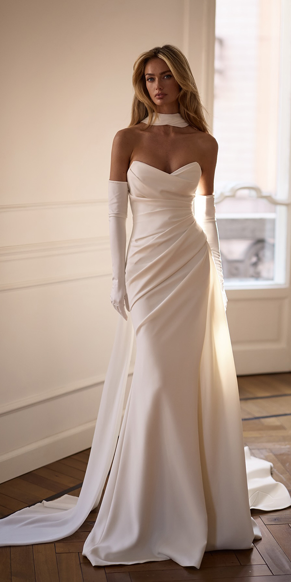 simple wedding dresses elegant sweetheart neckline mila