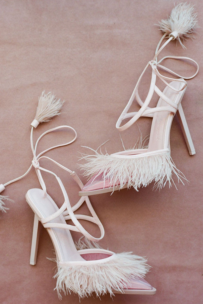 vintage wedding dresses shoest with fringe revelry