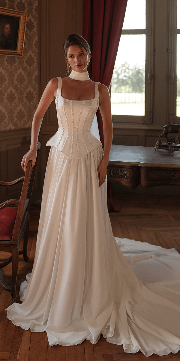 vintage wedding dresses simple corset kathycorso