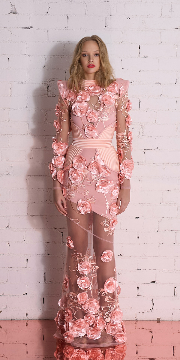 wedding guest dresses for spring floral appliques with long sleeves zhivago