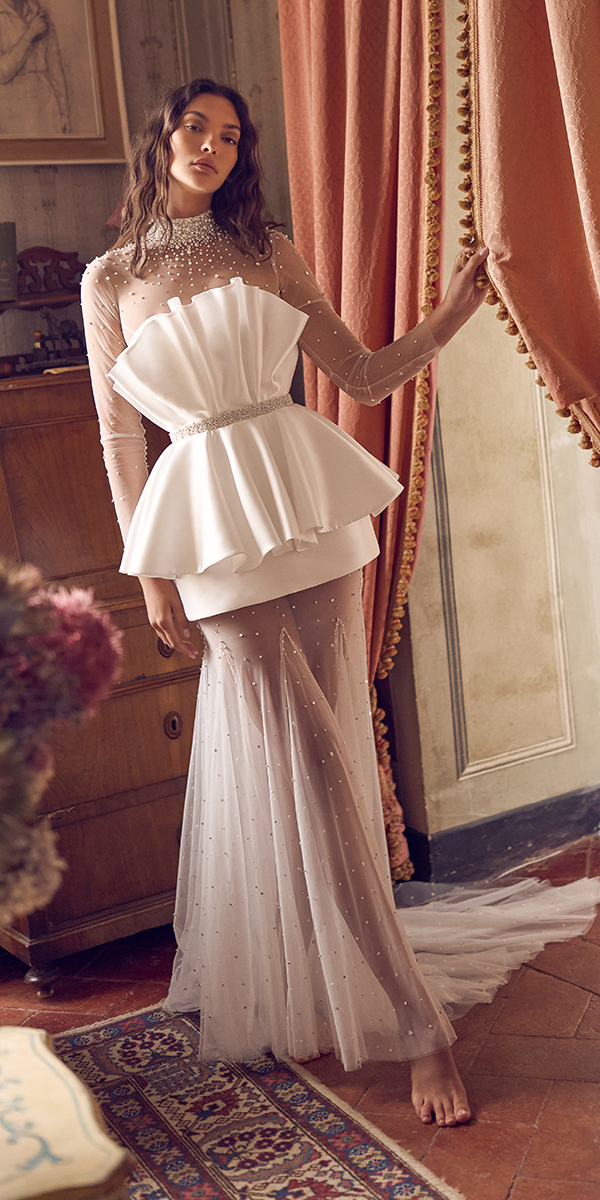 wona concept amore in fiore couture collection simple strapless neckline cassiopeia