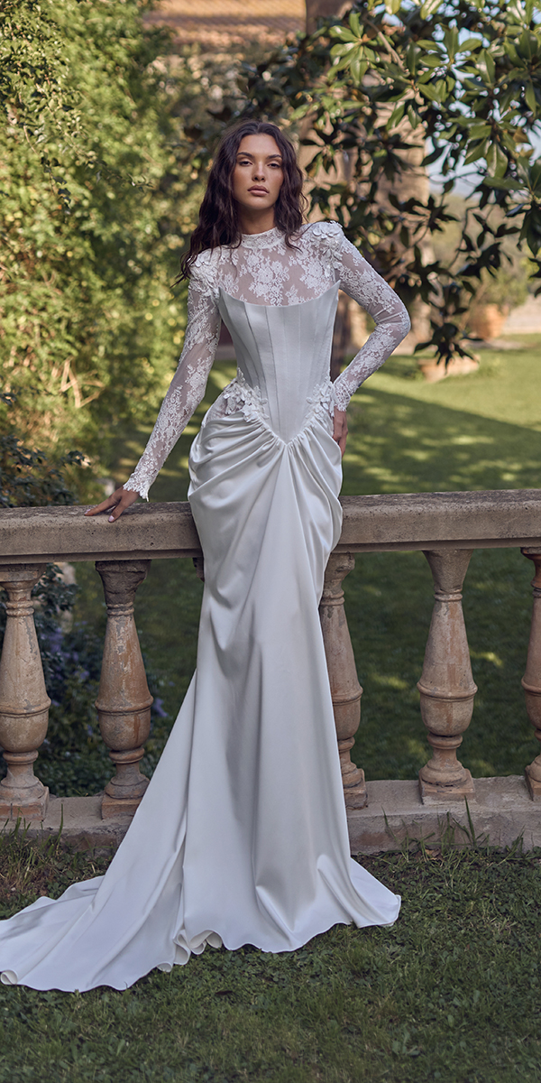 wona concept amore in fiore couture collection with long sleeves lace corset crocus
