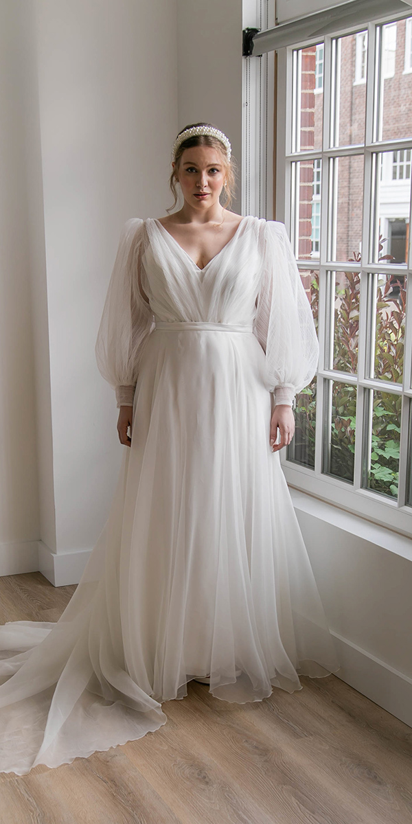 bohemian wedding dresses plus size simple with sleeves rebecca schoneveld
