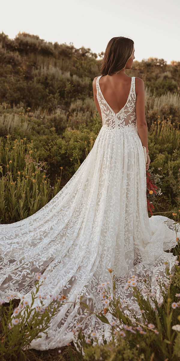 dreamers and lovers boho wedding dresses a line v back rustic country