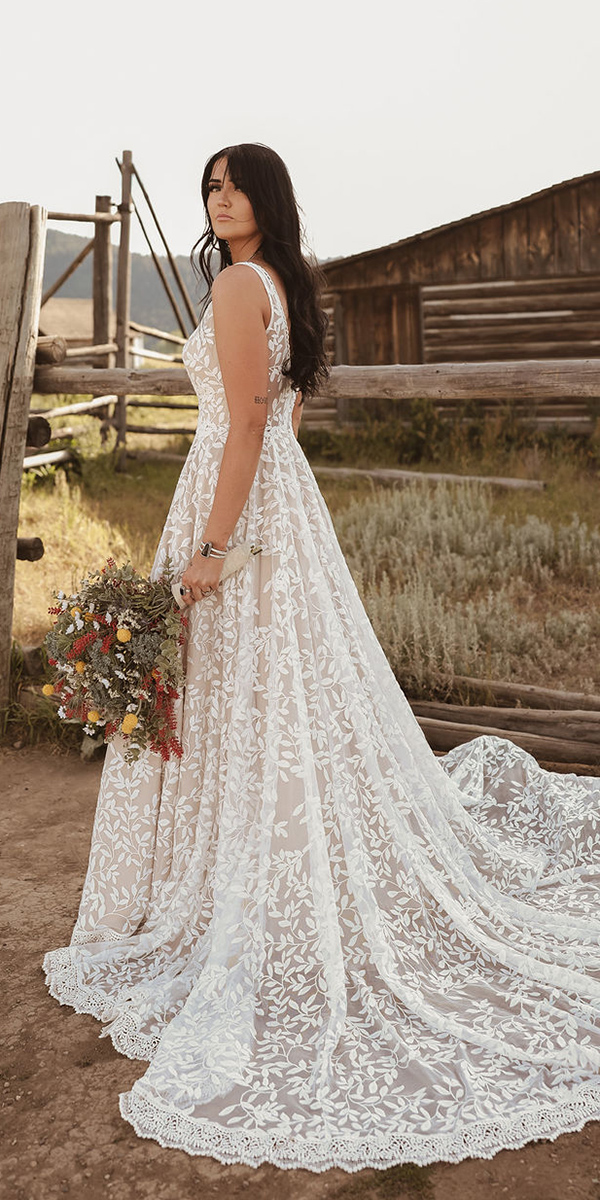 dreamers and lovers boho wedding dresses floral barn country