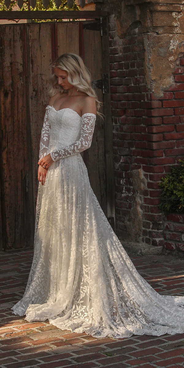dreamers lovers lace wedding dresses a line floral lace