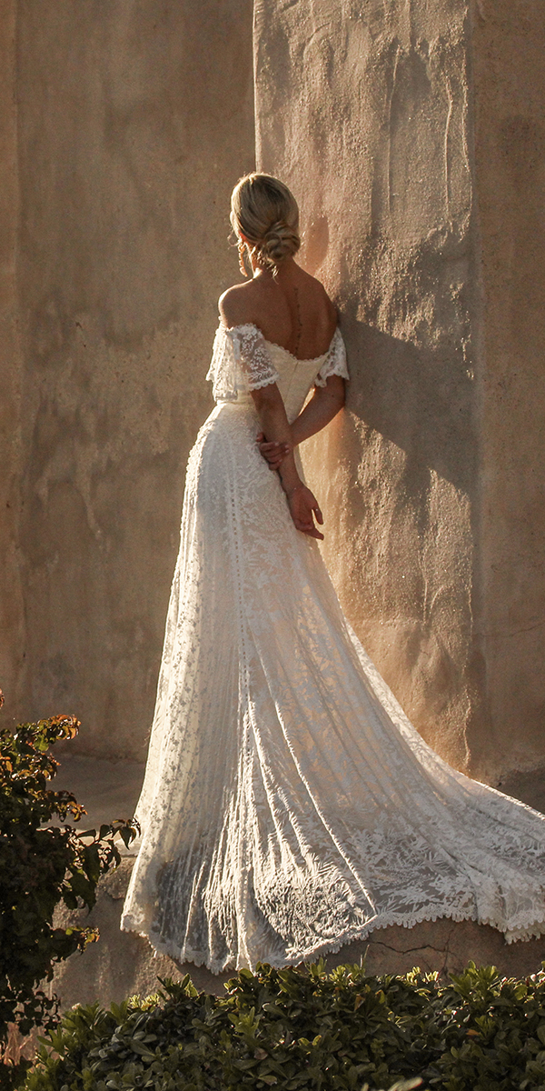 dreamers lovers lace wedding dresses off the shoulder lace boho