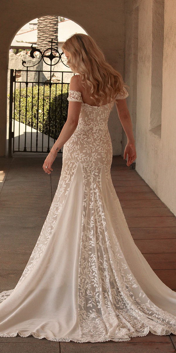 dreamers lovers lace wedding dresses sheath boho rustic off the shoulder