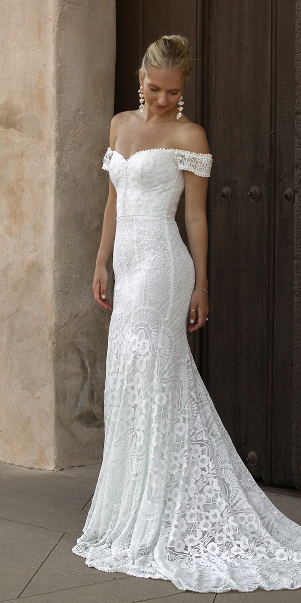 dreamers lovers lace wedding dresses sheath lace boho rustic