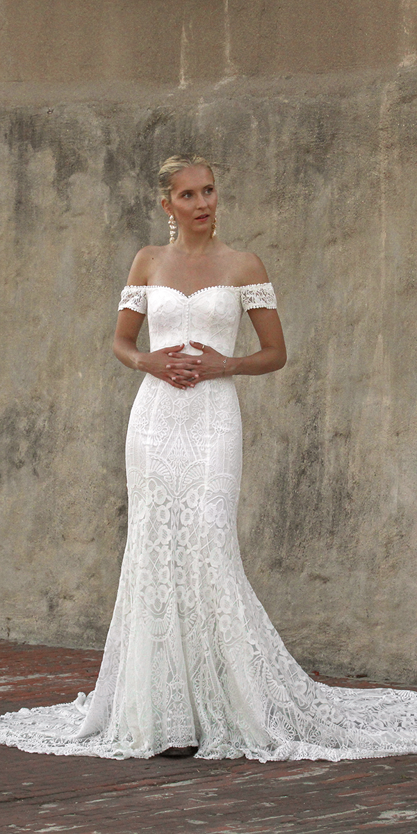 dreamers lovers lace wedding dresses sheth off the shoulder lace