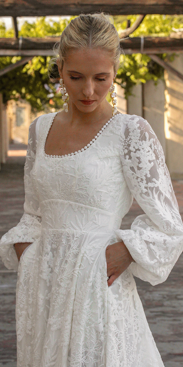 dreamers lovers lace wedding dresses with long sleeves boho