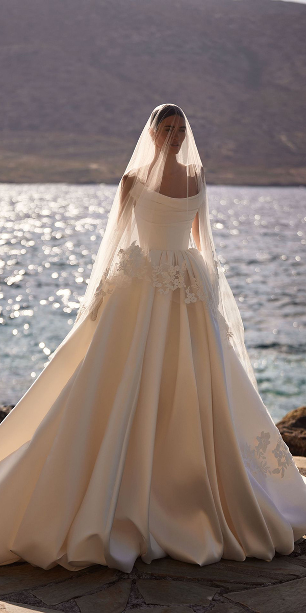 ivory wedding dresses simple elegant millanova