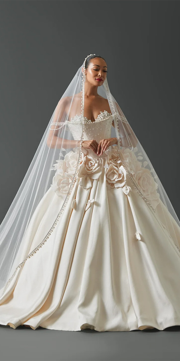 silk wedding dresses simple ball gown with floral eseazenabor