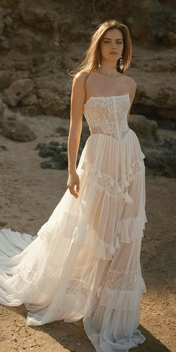 western wedding dresses a line rustic boho rustic rishbridal