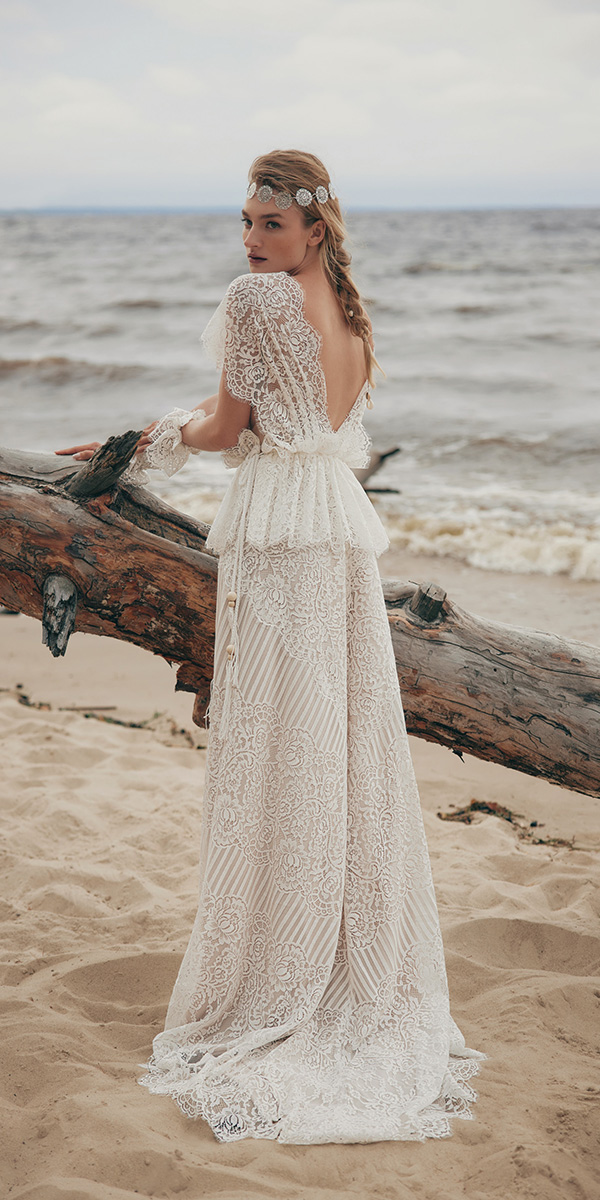 western wedding dresses sheath lace boho ariamo