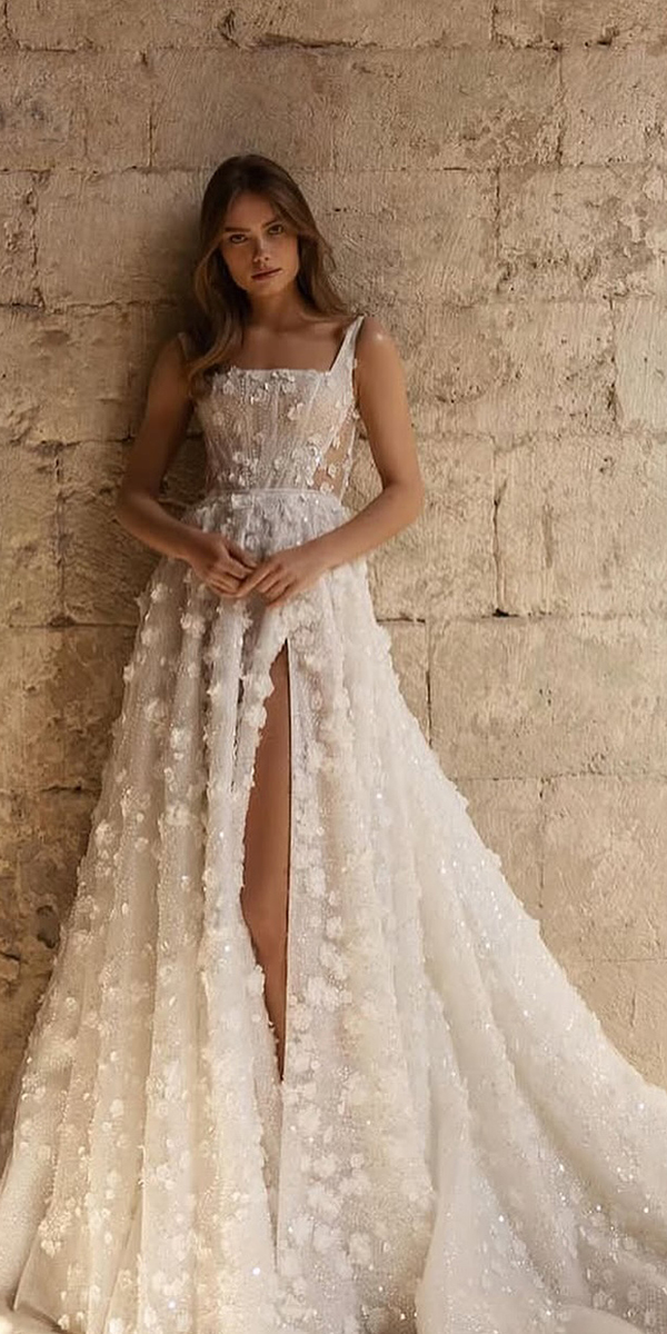 eva lendel top wedding dresses a line floral appliques