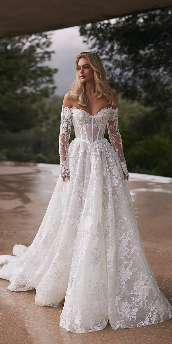 eva lendel top wedding dresses lace with long sleeves