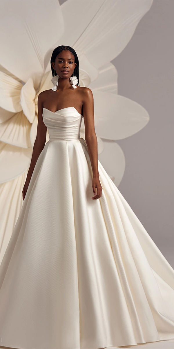 eva lendel top wedding dresses simple strapless neckline