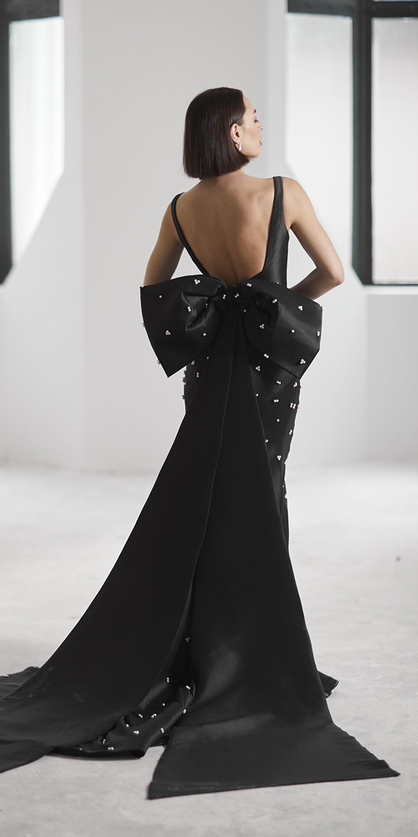 gothic wedding dresses black mermaid backless heracouture
