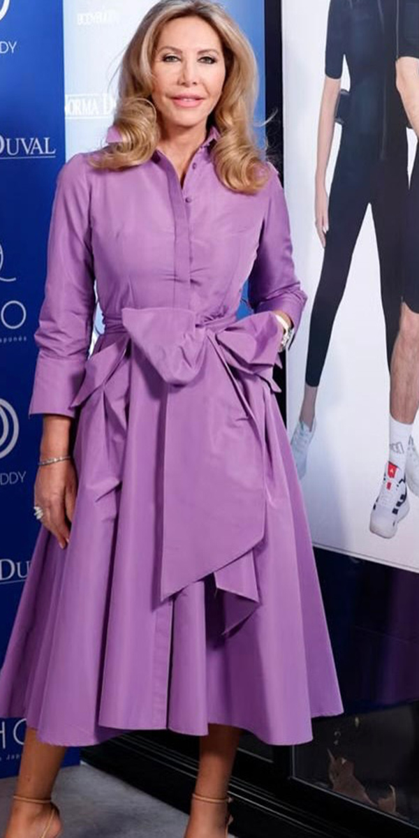 mother of the groom dresses purple simple tea length carlaruiz