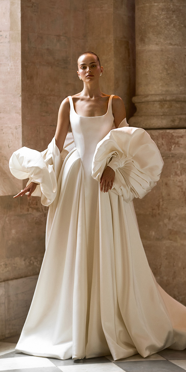 wedding dress trends 2026 simple a line alonlivne