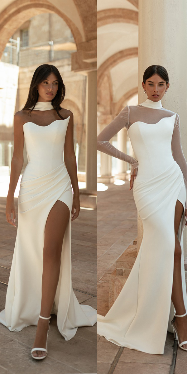 wedding dress trends 2026 simple detached sleeves julie vino