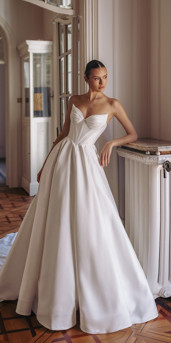 wona concept top wedding dresses a line simple strapless neckline