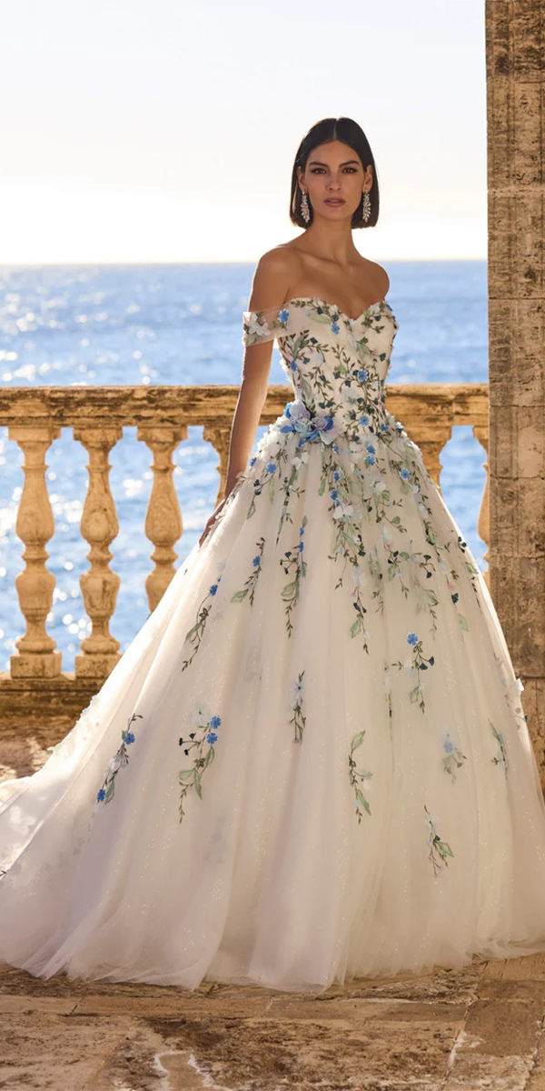 floral wedding dresses a line sweetheart neckline strapless veniinfantino