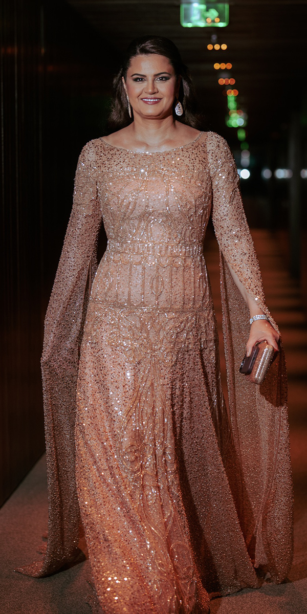 long mother of the bride dresses with cape sequins paulodolce