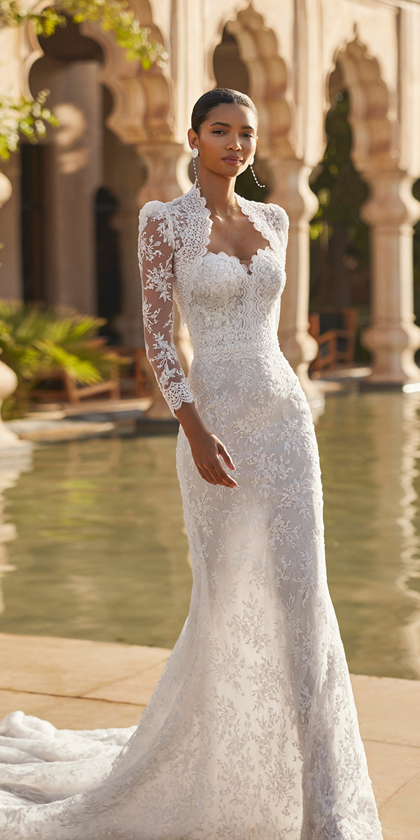 trendy wedding dresses with long sleeves lace rosaclara