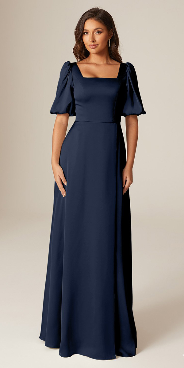 winter wedding guest dresses long simple with cap sleeves awbridal