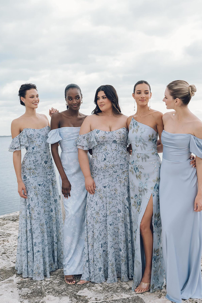 blue bridesmaid dresses pale with floral long jennyyoo