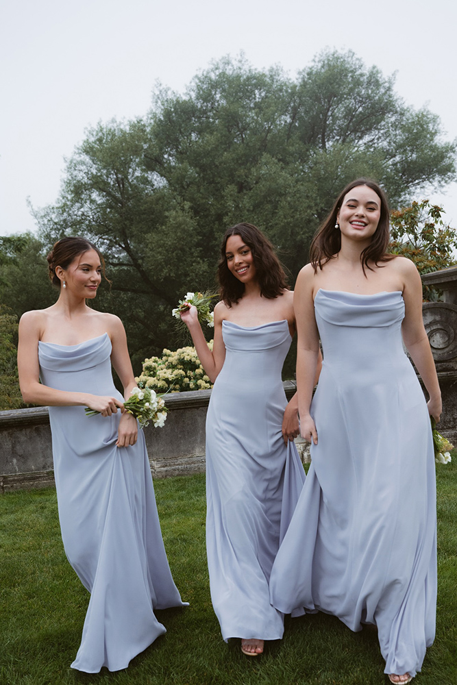 blue bridesmaid dresses simple long jennyyoo