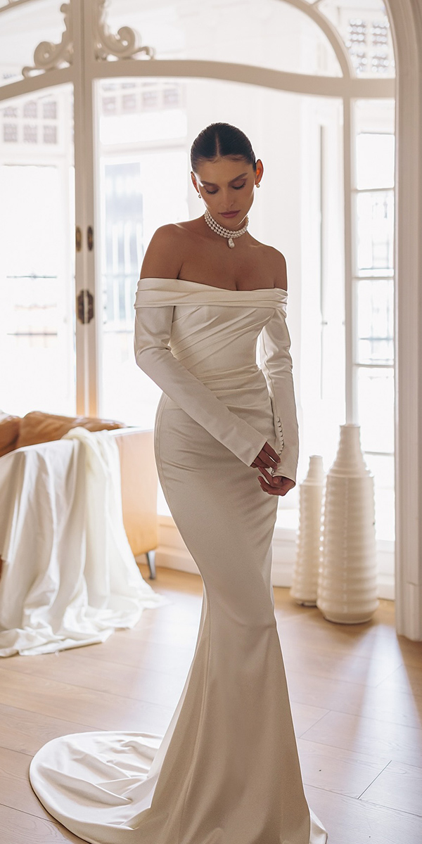long sleeve wedding dresses simple long sleeves wonaconcept