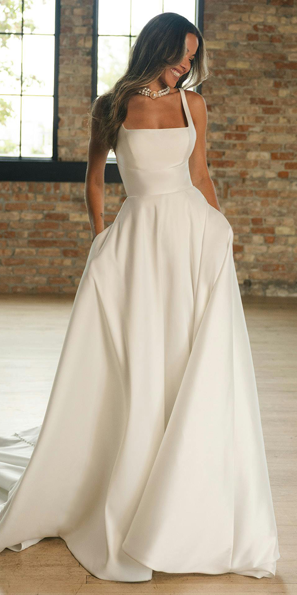 simple wedding dresses modest elegant a line maggiesottero