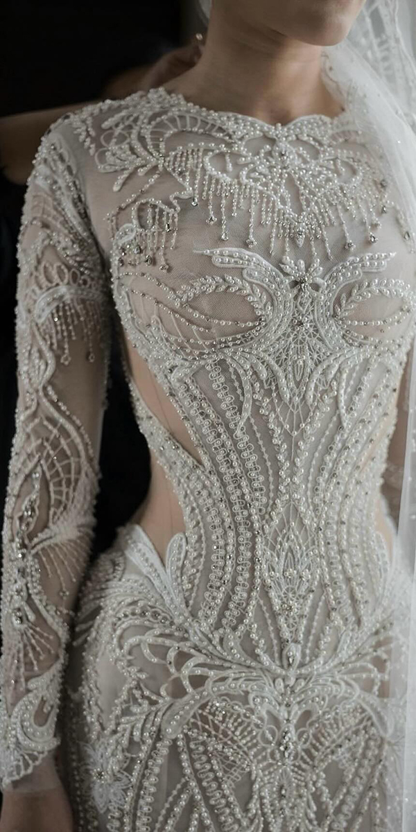 vintage wedding dresses with long sleeves jeweled beaded bridezillas