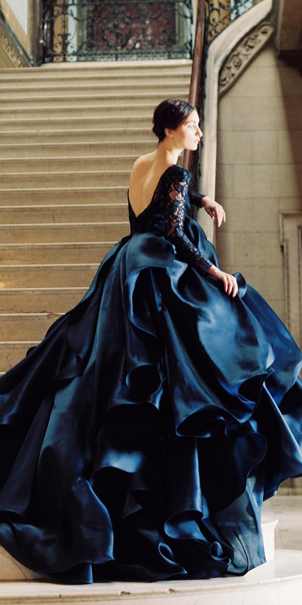 black wedding dresses with long sleeves ball gown sarehnouri