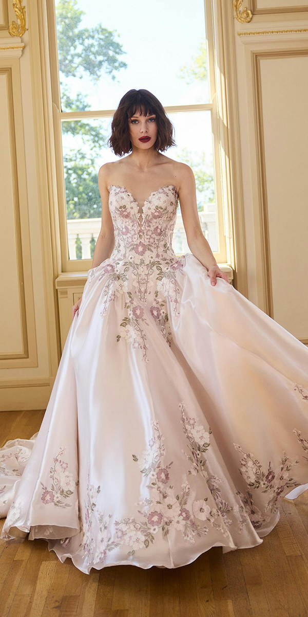 floral wedding dresses sweetheart neckline strapless neckline maggiesottero