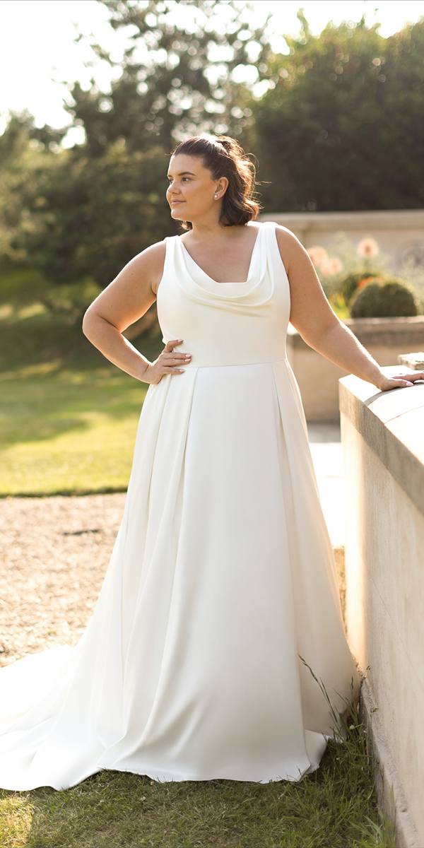 modest wedding dresses a line simple truebride